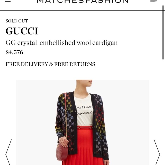gucci crystal cardigan